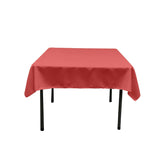 48X48 Square Poly Poplin Tablecloth Polyester Fabric - Solid Color, 48" X 48" (1 Piece)