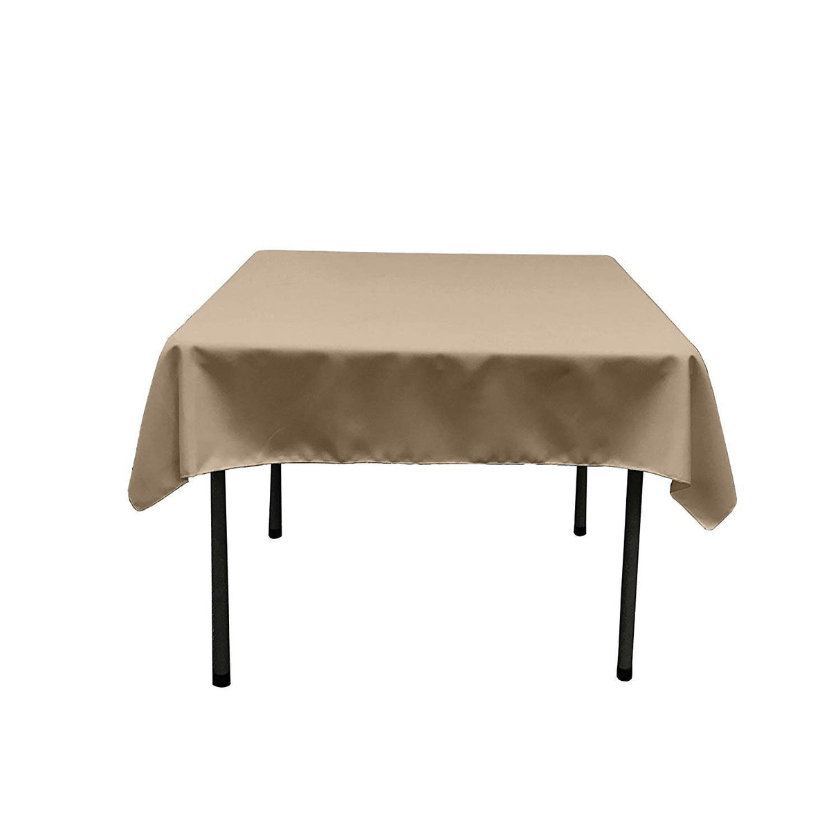 48X48 Square Poly Poplin Tablecloth Polyester Fabric - Solid Color, 48" X 48" (1 Piece)