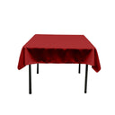 48X48 Square Poly Poplin Tablecloth Polyester Fabric - Solid Color, 48" X 48" (1 Piece)