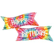 Foil Balloon Tie-Dye Banner Birthday 49 Inch