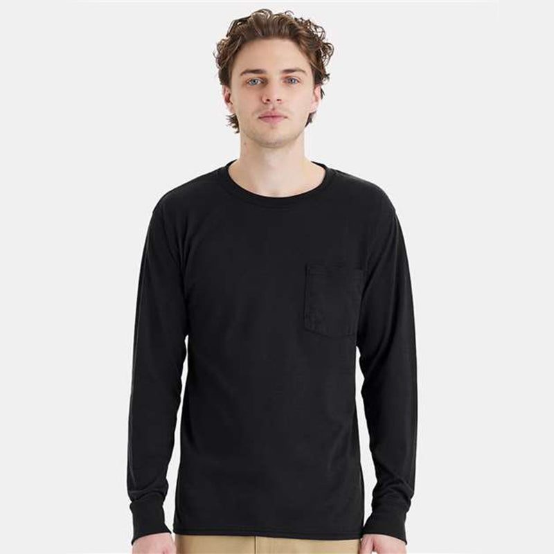 Workwear Long Sleeve Crewneck Pocket T-Shirt