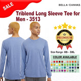 BELLA + CANVAS® Men’s Triblend Crewneck Long Sleeve Tee