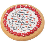 Love Valentines Day Edible Cake, Cupcake or Cookie Image PhotoCake