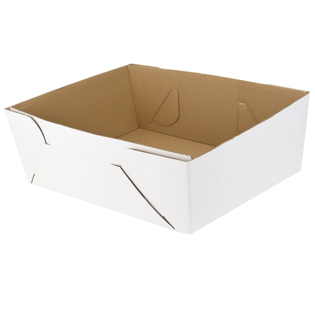 O'Creme White Full Size Cake Box with Window, 5" Deep - Pack of 5