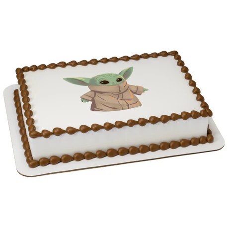 Star Wars The Mandalorian The Child Baby Yoda Edible Cake Image PhotoCake®