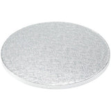 8" Round Silver Foil Cake Board Drum