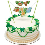 Baby Animals Jungle Banner Cake or Cupcake Layon Topper