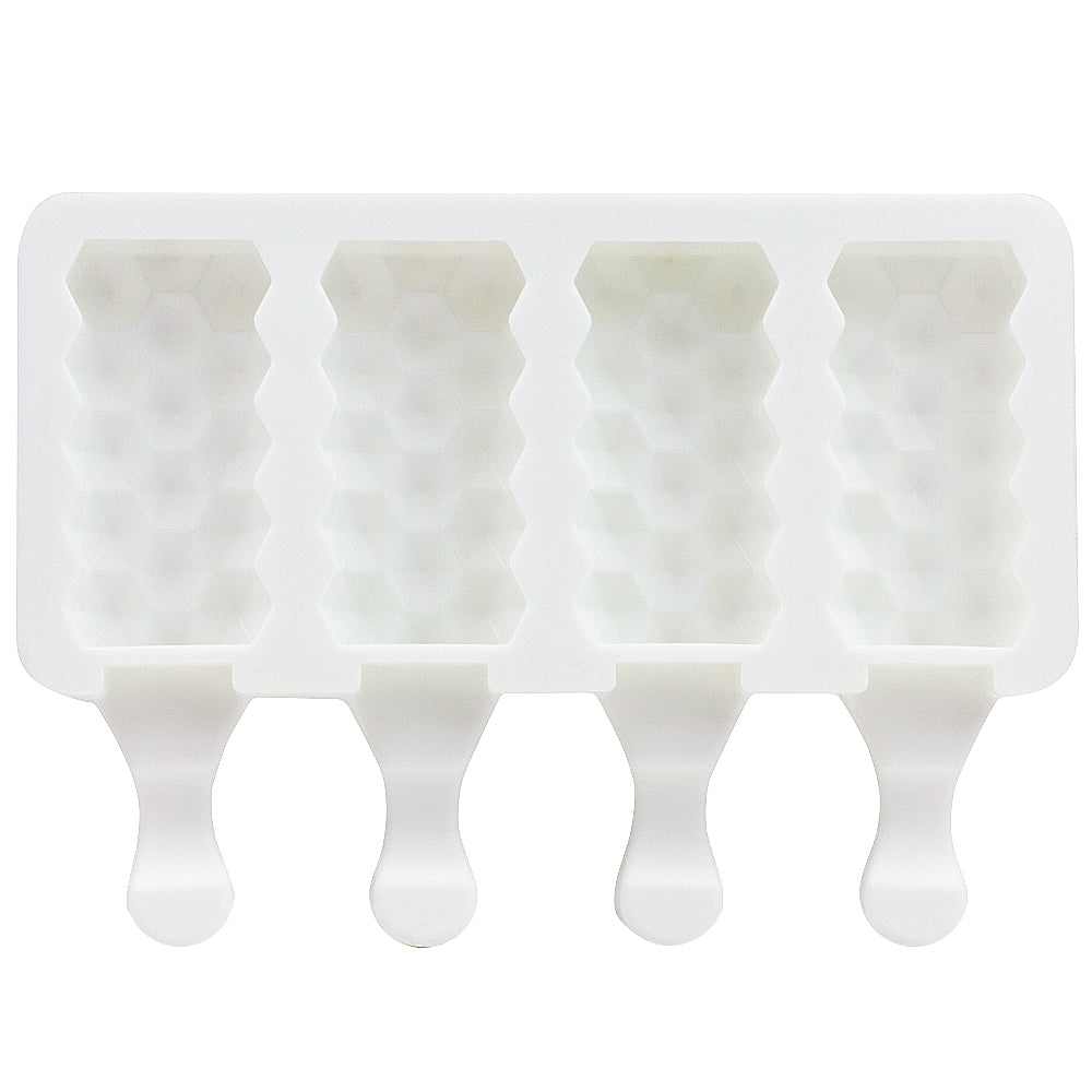 O'Creme Silicone Ice Cream Pop Mold, Hexagon, 4 Cavities