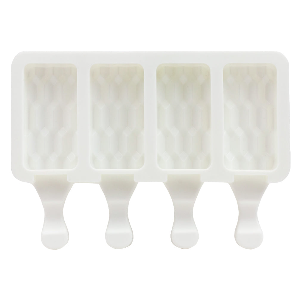 O'Creme Silicone Ice Cream Pop Mold, Checkered, 4 Cavities