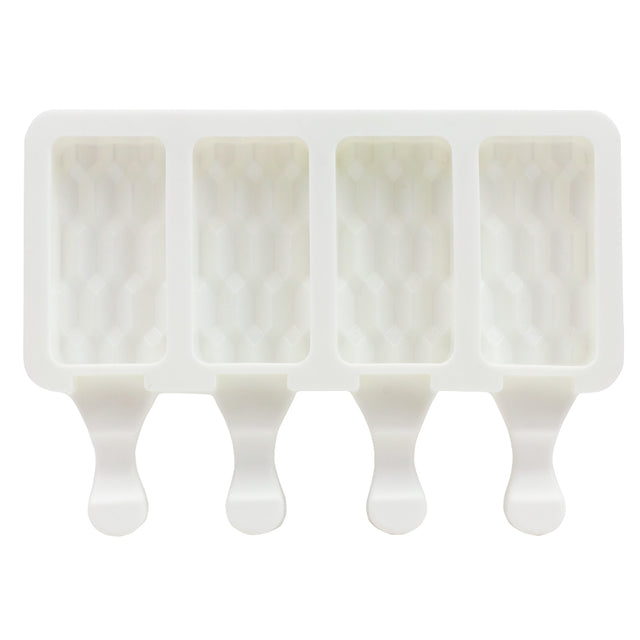 O'Creme Silicone Ice Cream Pop Mold, Checkered, 4 Cavities