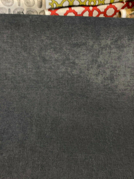 Momentum Storm Blue Performance Chenille Fabric - Blue Dark Gray Blend, Heavy Use, Backed (1 Yard)