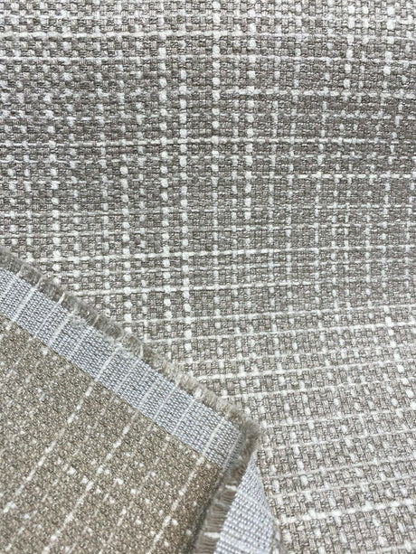Longport Gray Chenille Upholstery Fabric - Gray And White Blend, 54.5" Width (1 Yard)