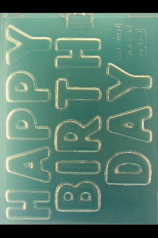 Happy Birthday Letters Chocolate Mold - ECAO1519