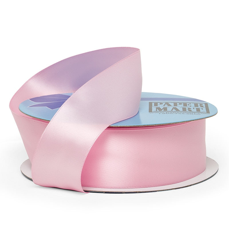 Solid Baby Pink Premium Fabric Satin Ribbon 4 '' X 10 yd - Double Faced