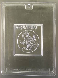 Aquarius Zodiac Square Chocolate Mold - ECAO390
