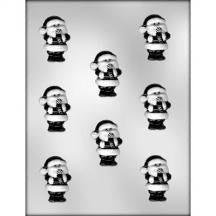 Santa With Candy Cane Chocolate Mold