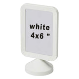 4x6 White Double-Sided Photo Frame – Freestanding Picture & Menu Holder