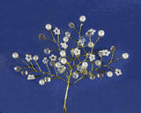 2.5" Gold Pearl Rhinestone Bouquet Picks - Pack of 25 Rhinestone Floral Picks