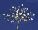 2.5" Gold Pearl Rhinestone Bouquet Picks - Pack of 25 Rhinestone Floral Picks