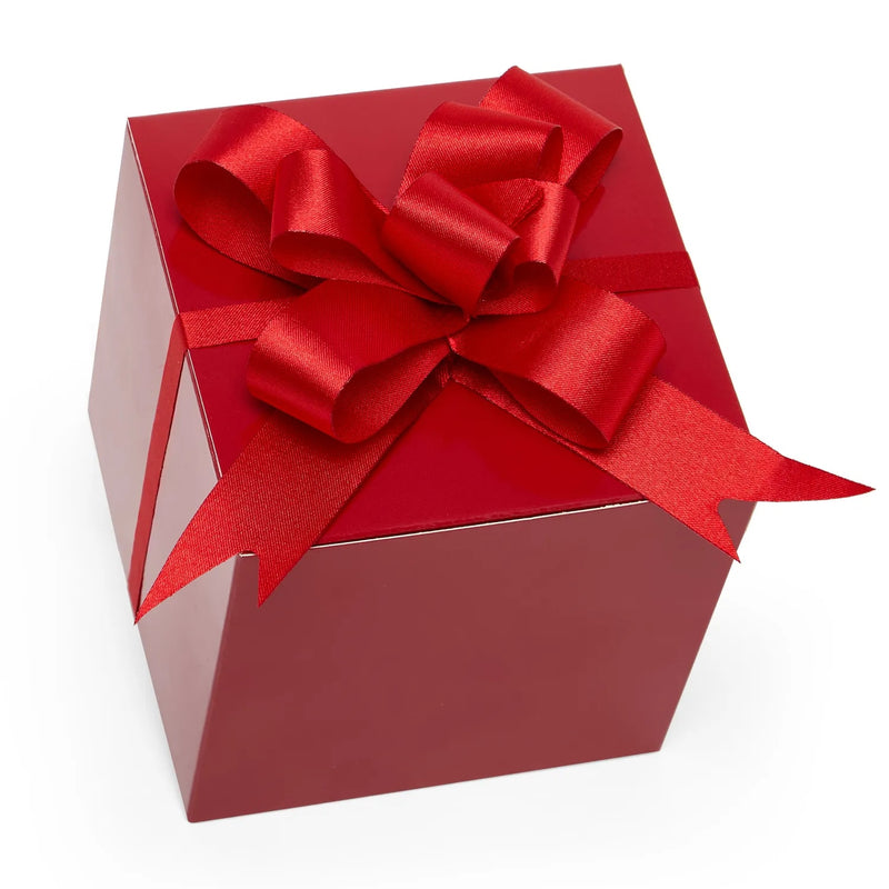 Satin Fabric Butterfly Pull Bows 4 '' Red Color 50 each / package