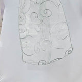 10 Pieces Silver Embroidered Organza Chair Sashes 8"x108" Elegant Event & Wedding Decor