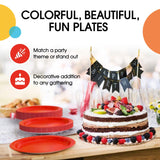 50 Count Red Party Paper Plates for Dinner Birthdays Holidays and Celebrations 9"
