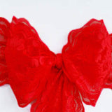 10 Pieces Red Caspari Lace Chair Sashes for Weddings Banquets and Events 9x108 Inches