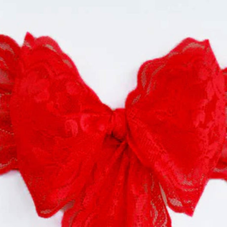10 Pieces Red Caspari Lace Chair Sashes for Weddings Banquets and Events 9x108 Inches