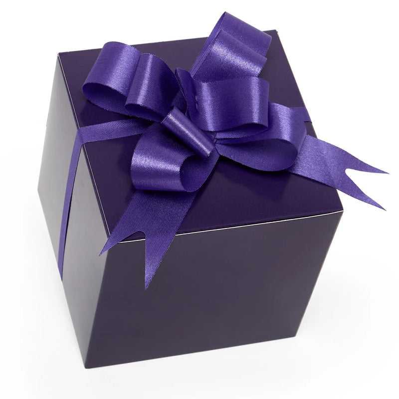 Satin Fabric Butterfly Pull Bows 4 '' Dark Purple Color 50 each / package
