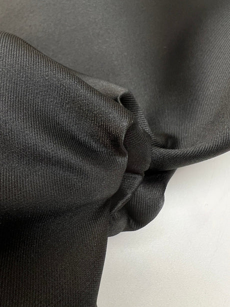 Black Polyamide Twill Suit Fabric