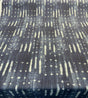 Sikasso Painting Cotton Fabric - Navy Blue With White Lines, 56" Width, 220 Gr/M2, 7" Horizontal Repeat, 13" Vertical Repeat (1 Yard)
