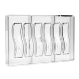 Greyas Polycarbonate Chocolate Mold, Wavy Rectangle by Luis Amado, 6 Cavities