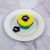 O'Creme Purple Pansy Royal Icing Flowers, Set of 16
