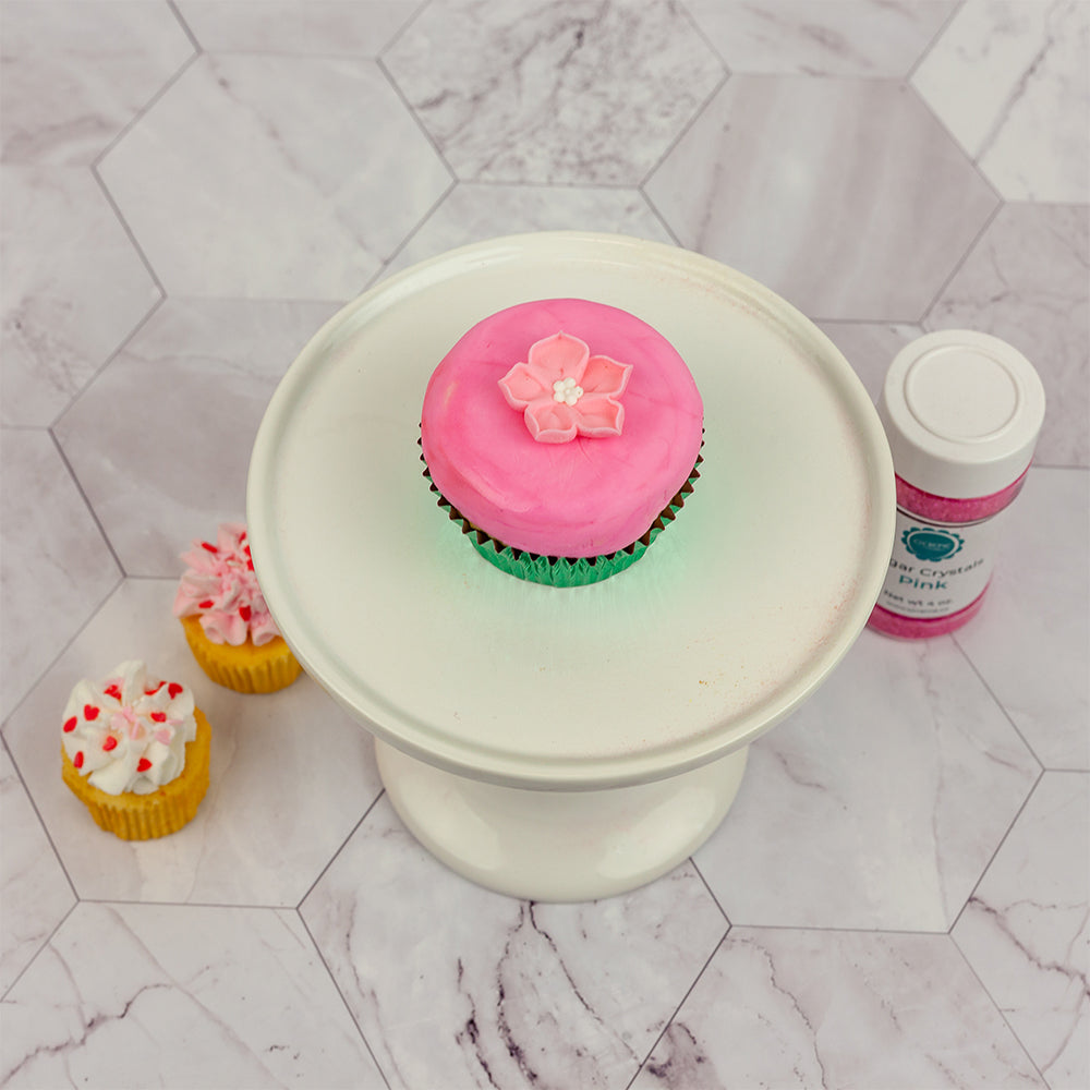 O'Creme Pink Royal Icing Drop Flower, Set of 16