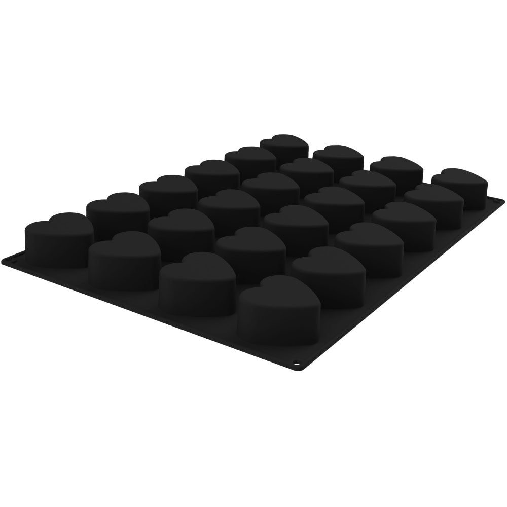 Silikomart SQ086 Silicone Heart Baking & Freezing Mold, 24 Cavities