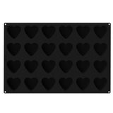 Silikomart SQ086 Silicone Heart Baking & Freezing Mold, 24 Cavities