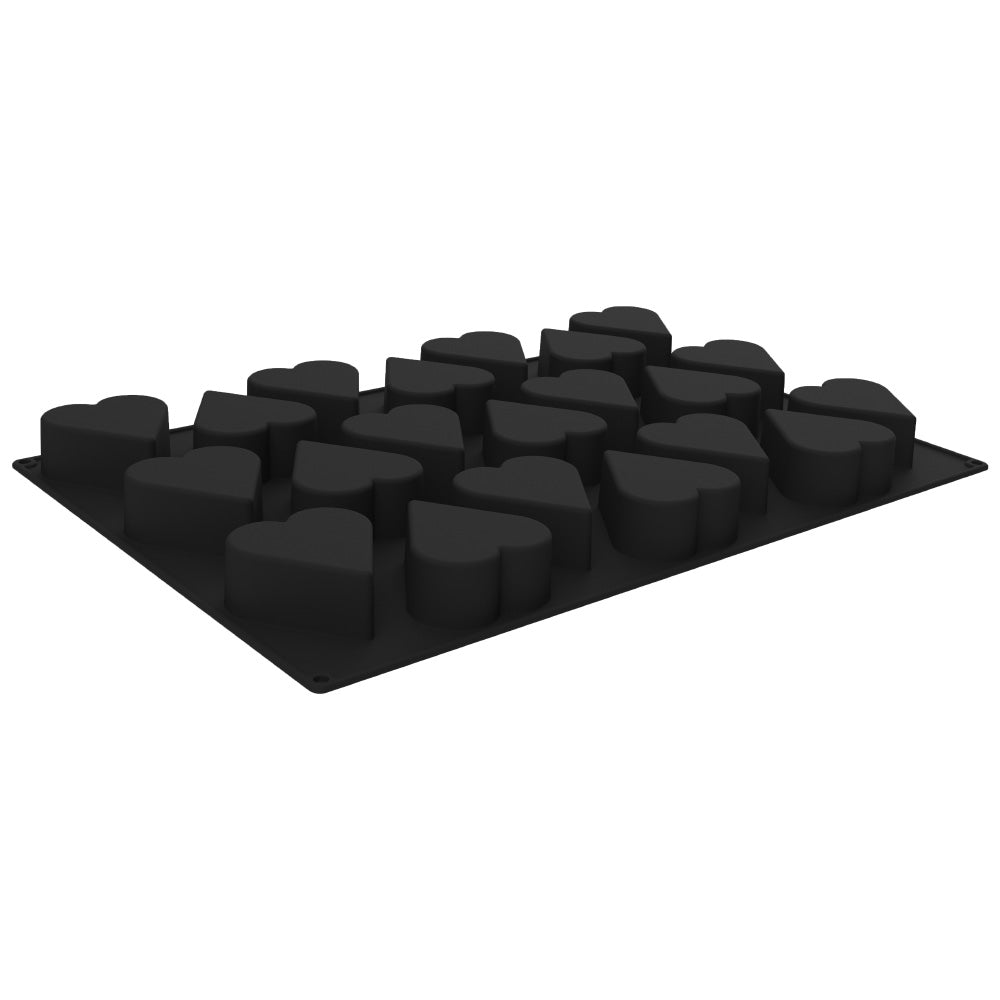 Silikomart SQ087 Silicone Heart Baking & Freezing Mold, 21 Cavities
