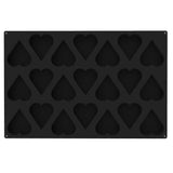 Silikomart SQ087 Silicone Heart Baking & Freezing Mold, 21 Cavities
