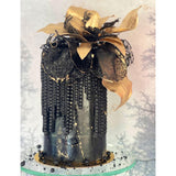 Crystal Candy Black Wafer Paper Flexible Crinoline Lace, Pack of 2