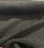 Italian Faux Sheepskin Polyester Fabric - Charcoal Gray, Heavy Upholstery, 60" Width (1 Yard)