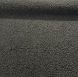 Italian Faux Sheepskin Polyester Fabric - Charcoal Gray, Heavy Upholstery, 60" Width (1 Yard)