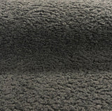 Italian Faux Sheepskin Polyester Fabric - Charcoal Gray, Heavy Upholstery, 60" Width (1 Yard)