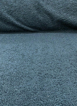 Italian Faux Sheepskin Fabric - Dark Blue Shadow, 60" Width (1 Yard)