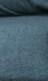 Italian Faux Sheepskin Fabric - Dark Blue Shadow, 60" Width (1 Yard)