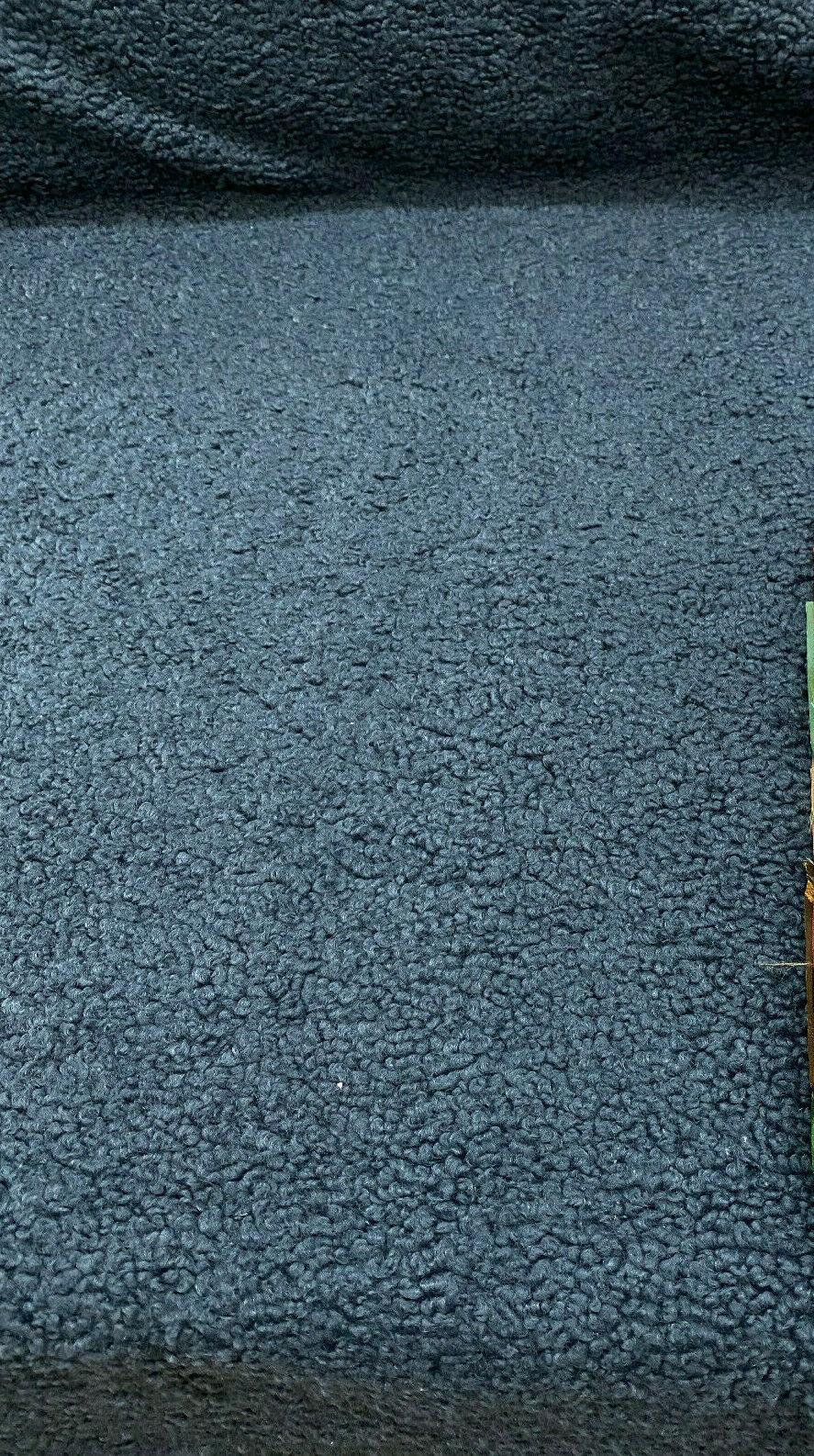 Italian Faux Sheepskin Fabric - Dark Blue Shadow, 60" Width (1 Yard)