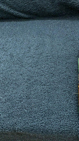 Italian Faux Sheepskin Fabric - Dark Blue Shadow, 60" Width (1 Yard)
