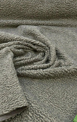 Italian Faux Sheepskin Fabric - Gray, 54" Width (1 Yard)