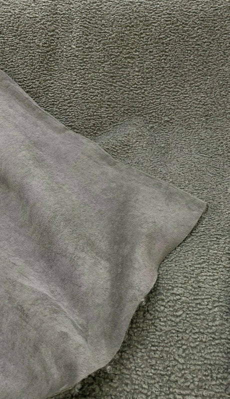 Italian Faux Sheepskin Fabric - Gray, 54" Width (1 Yard)