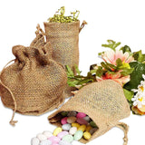 Natural Burlap Round Bottom Bags 4 '' X 4 '' X 3 ''