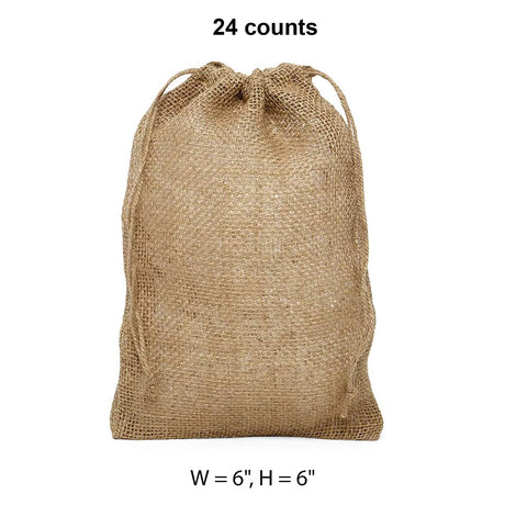 Rough Natural Burlap Bags 6 '' X 6 ''